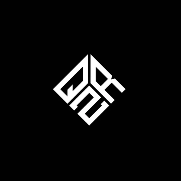 Design Logotipo Carta Qzr Fundo Preto Qzr Iniciais Criativas Conceito —  Vetores de Stock