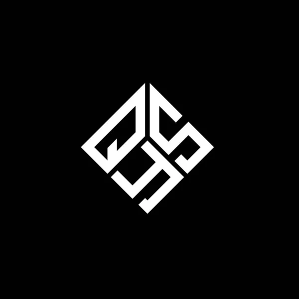 Qys Harfi Logo Tasarımı Siyah Arkaplan Üzerine Qys Yaratıcı Harf — Stok Vektör