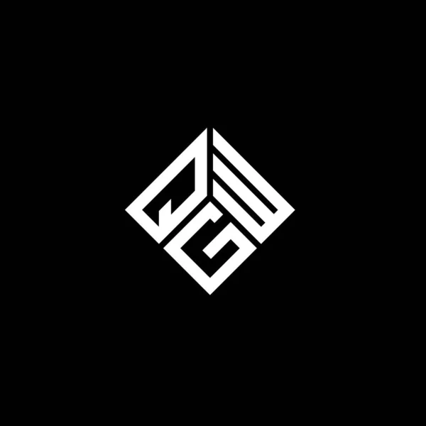 Qgw Letter Logo Design Black Background Qgw Creative Initials Letter — Stock Vector