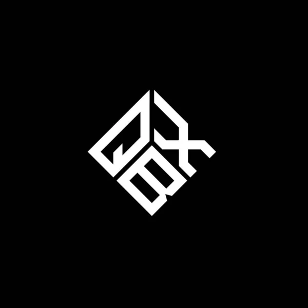 Qbx Logo Ontwerp Zwarte Achtergrond Qbx Creatieve Initialen Letter Logo — Stockvector