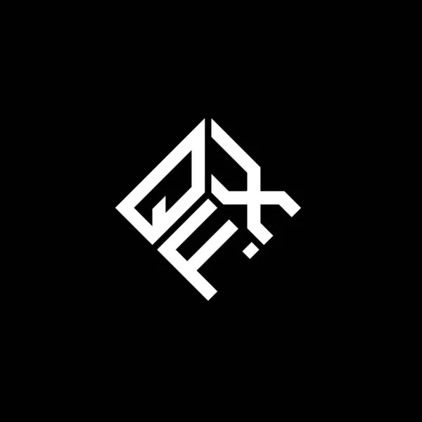 Design Logo Lettre Qfx Sur Fond Noir Qfx Initiales Créatives — Image vectorielle