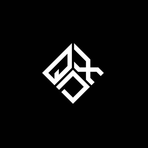 Σχεδιασμός Λογότυπου Γράμματος Qdx Μαύρο Φόντο Qdx Δημιουργικό Πρωτότυπο Γράμμα — Διανυσματικό Αρχείο