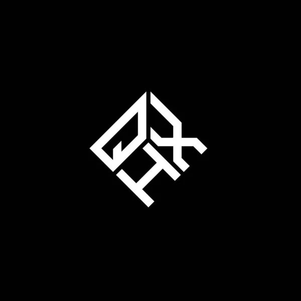 Diseño Del Logotipo Letra Qhx Sobre Fondo Negro Qhx Iniciales — Archivo Imágenes Vectoriales
