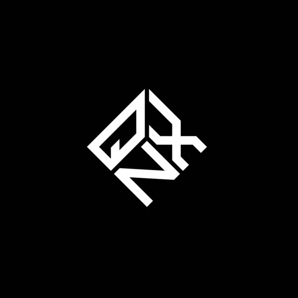 Qnx Buchstabenlogo Design Auf Schwarzem Hintergrund Qnx Kreative Initialen Buchstabe — Stockvektor