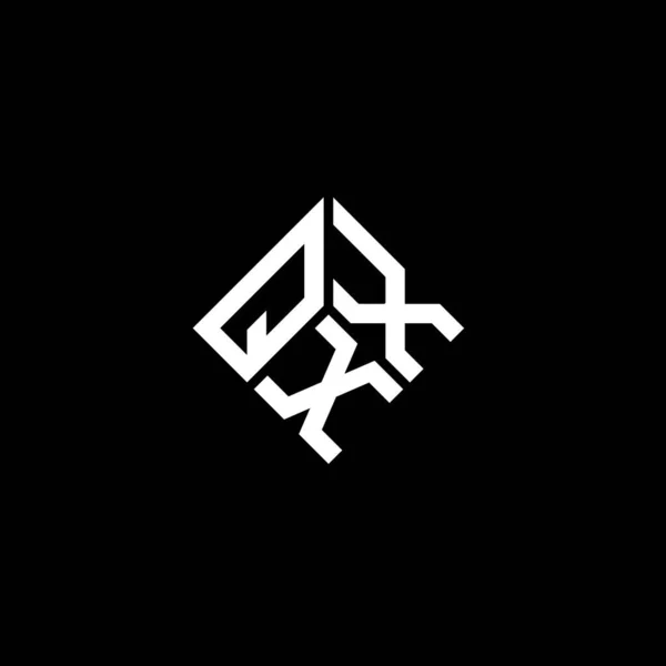 Qxx Buchstabe Logo Design Auf Schwarzem Hintergrund Qxx Kreative Initialen — Stockvektor
