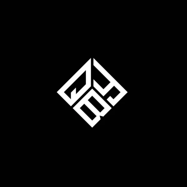 Projekt Logo Litery Qby Czarnym Tle Qby Twórcze Inicjały Koncepcja — Wektor stockowy