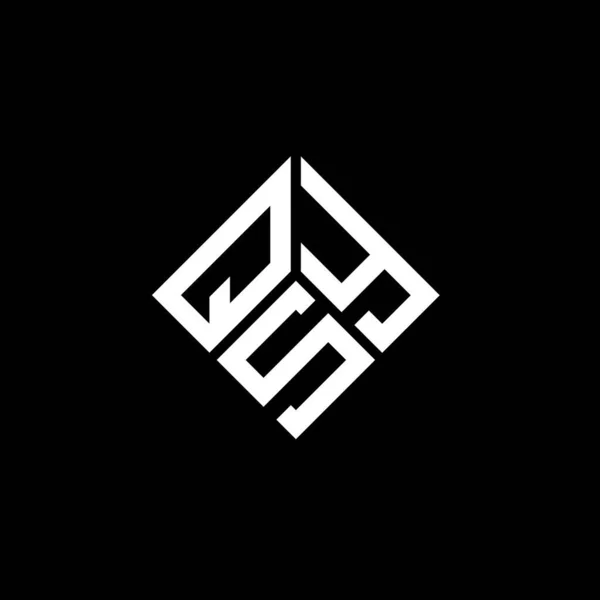 Projekt Logo Litery Qsy Czarnym Tle Qsy Twórcze Inicjały Koncepcja — Wektor stockowy