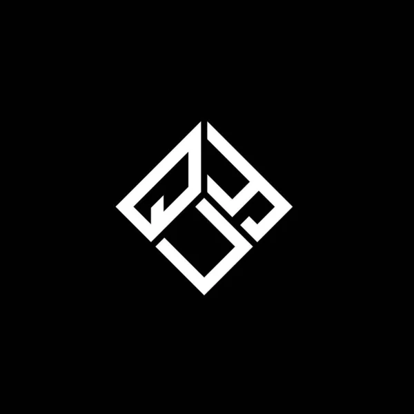 Diseño Del Logotipo Letra Quy Sobre Fondo Negro Quy Iniciales — Archivo Imágenes Vectoriales