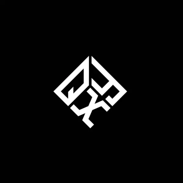 Qxy Carta Logotipo Design Fundo Preto Qxy Iniciais Criativas Conceito — Vetor de Stock