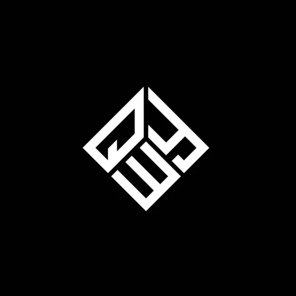 Σχεδιασμός Λογότυπου Γράμματος Qwy Μαύρο Φόντο Qwy Δημιουργική Αρχικά Γράμμα — Διανυσματικό Αρχείο