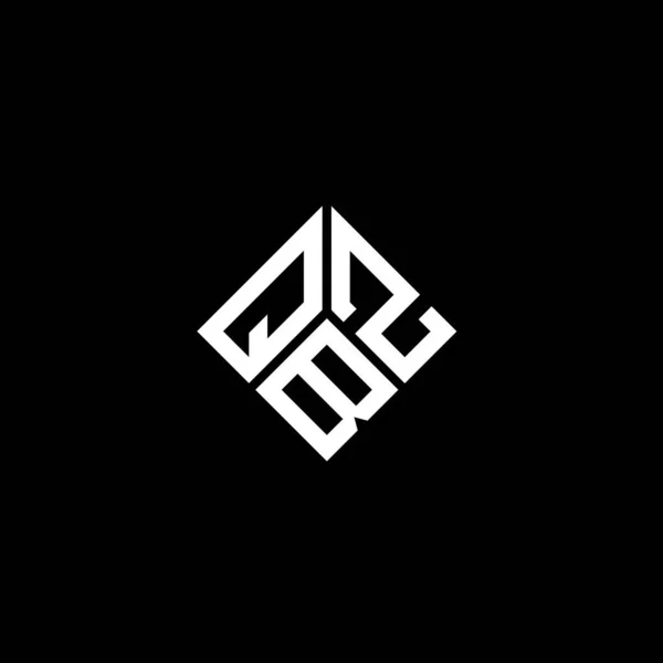 Qbz Lettera Logo Design Sfondo Nero Qbz Creativo Iniziali Lettera — Vettoriale Stock