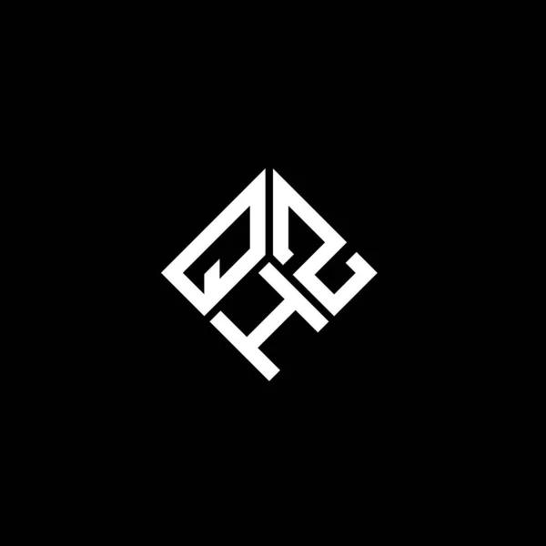 黒の背景にQhz文字のロゴデザイン Qhzクリエイティブイニシャルレターロゴコンセプト Qhz文字デザイン — ストックベクタ