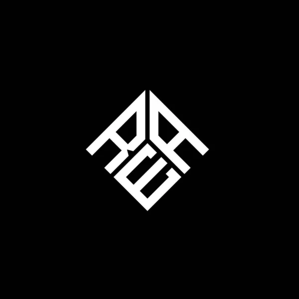 ブラックを基調としたReaレターロゴデザイン Reaクリエイティブイニシャルレターロゴコンセプト Rea手紙のデザイン — ストックベクタ
