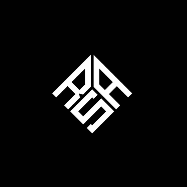 Rsa Letter Logo Design Black Background Rsa Creative Initials Letter — Stock Vector