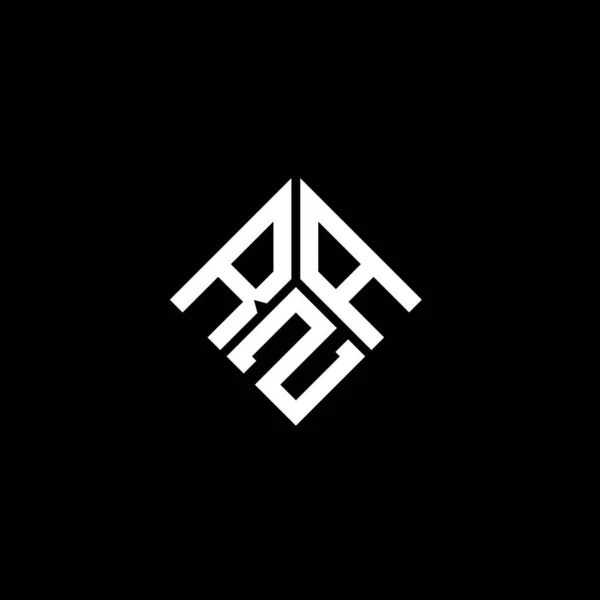 Rza Letter Logo Design Auf Schwarzem Hintergrund Rza Kreative Initialen — Stockvektor