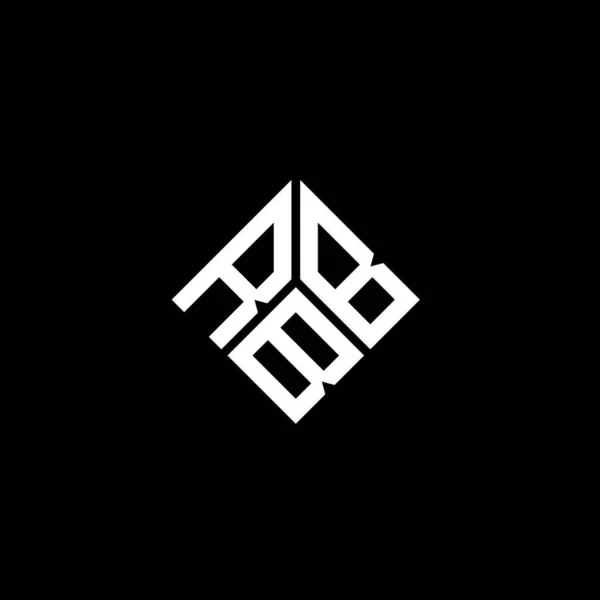 Design Logotipo Carta Rbb Fundo Preto Rbb Iniciais Criativas Conceito — Vetor de Stock