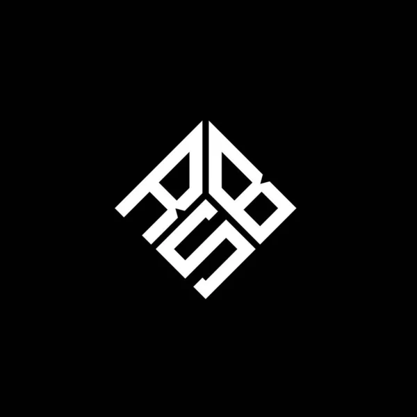 黒い背景にRsb文字のロゴデザイン Rsbクリエイティブイニシャルレターロゴコンセプト Rsbレターデザイン — ストックベクタ