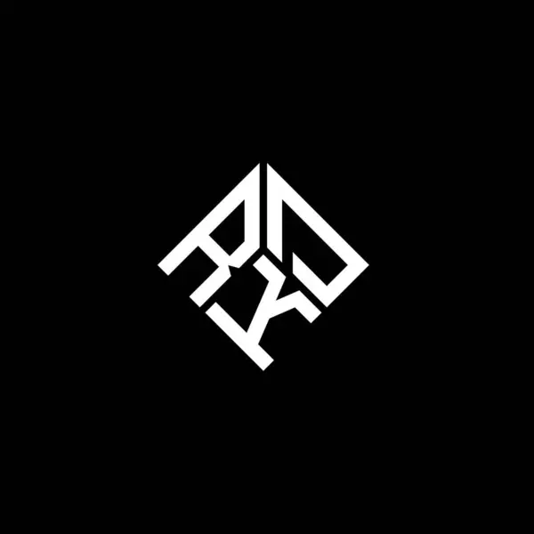 Rkd Letter Logo Design Auf Schwarzem Hintergrund Rkd Kreative Initialen — Stockvektor