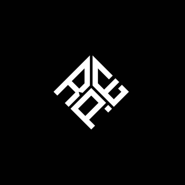 黒を基調としたRpeの文字ロゴデザイン Rpeクリエイティブイニシャルレターロゴコンセプト Rpe文字デザイン — ストックベクタ