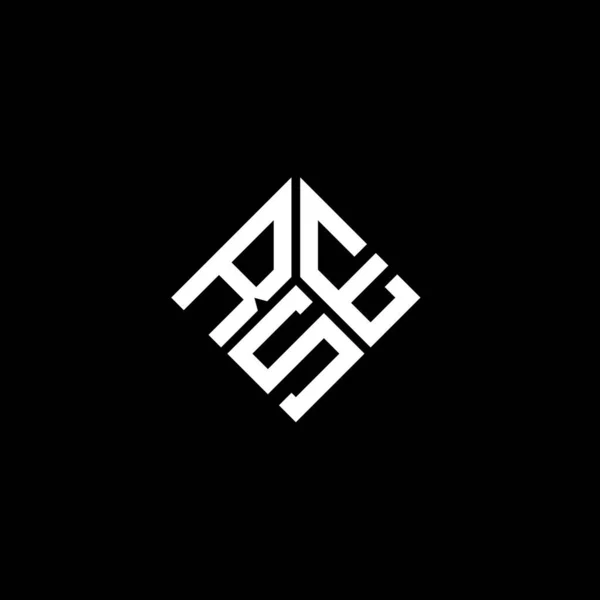 Rse Letter Logo Design Black Background Rse Creative Initials Letter — Stock Vector