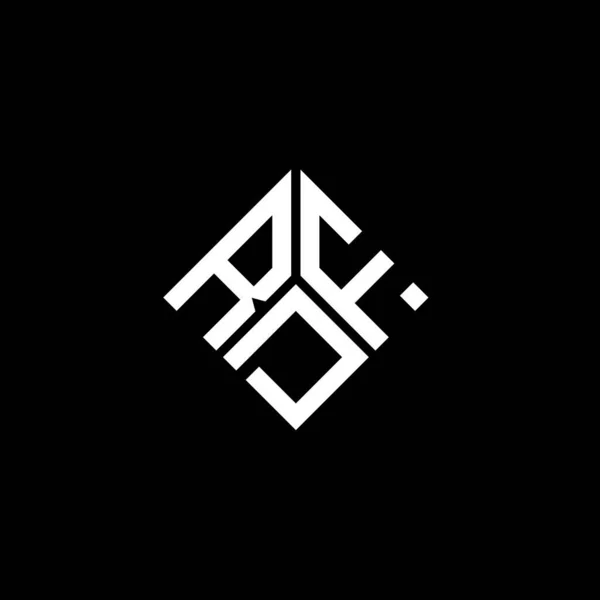 Diseño Del Logotipo Letra Rdf Sobre Fondo Negro Rdf Iniciales — Archivo Imágenes Vectoriales