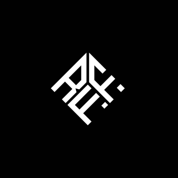 Siyah Arkaplanda Rff Harf Logosu Tasarımı Rff Yaratıcı Harflerin Baş — Stok Vektör