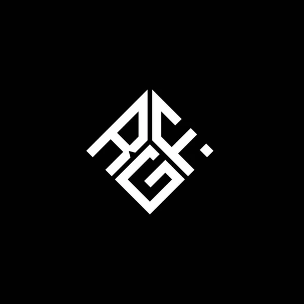 Σχεδιασμός Λογότυπου Γραμμάτων Rgf Μαύρο Φόντο Δημιουργικά Αρχικά Λογότυπο Του — Διανυσματικό Αρχείο
