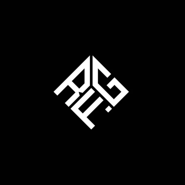 Diseño Del Logotipo Letra Rfg Sobre Fondo Negro Rfg Iniciales — Archivo Imágenes Vectoriales