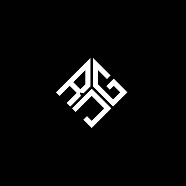 Rjg Letter Logo Design Black Background Rjg Creative Initials Letter — Stock Vector