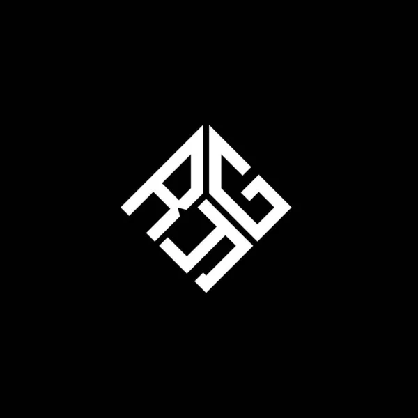 Дизайн Логотипа Ryg Чёрном Фоне Концепция Логотипа Инициалами Ryg Дизайн — стоковый вектор