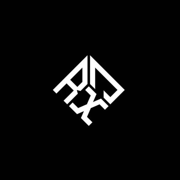 Rxj Design Logotipo Carta Fundo Preto Rxj Iniciais Criativas Conceito — Vetor de Stock
