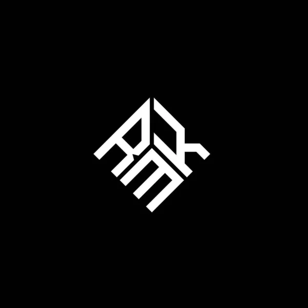 Rmk Design Logotipo Carta Fundo Preto Rmk Iniciais Criativas Conceito — Vetor de Stock