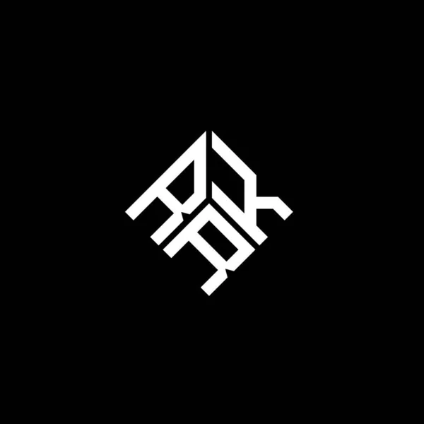 Rrk Písmeno Logo Design Černém Pozadí Rrk Kreativní Iniciály Koncept — Stockový vektor