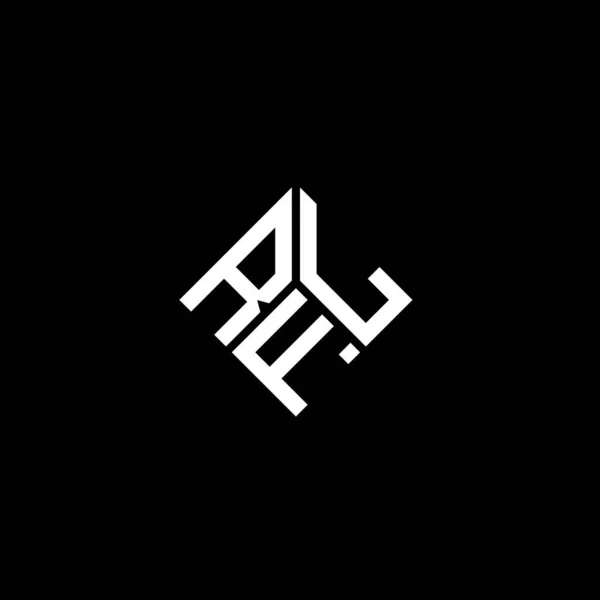 Rfl Letter Logo Design Black Background Rfl Creative Initials Letter — Stock Vector