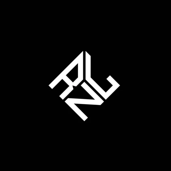 Rnl Letter Logo Design Black Background Rnl Creative Initials Letter — Stock Vector