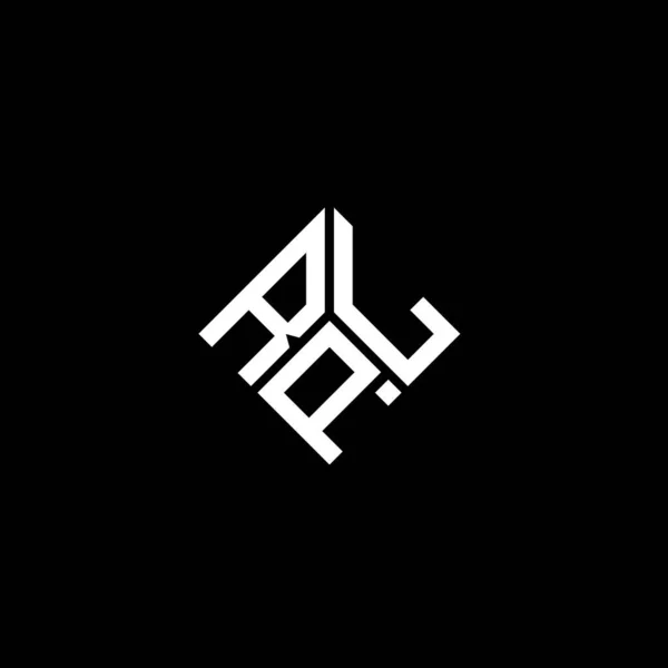 Rpl Letter Logo Ontwerp Zwarte Achtergrond Rpl Creatieve Initialen Letter — Stockvector