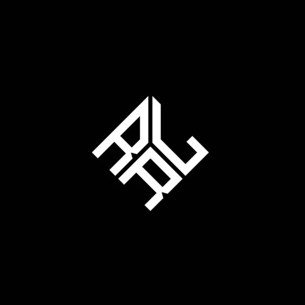Diseño Del Logotipo Letra Rrl Sobre Fondo Negro Rrl Iniciales — Archivo Imágenes Vectoriales