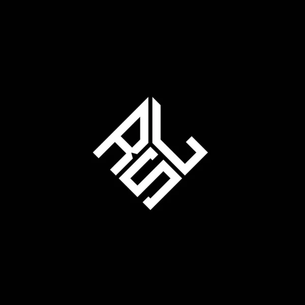 Rsl Letter Logo Design Black Background Rsl Creative Initials Letter — Stock Vector