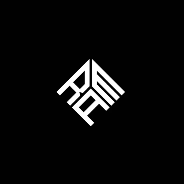 Σχεδιασμός Λογότυπου Ram Letter Μαύρο Φόντο Σχέδιο Λογοτύπου Αρχικά Ram — Διανυσματικό Αρχείο