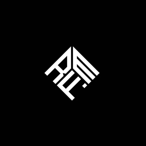 Design Logotipo Carta Rfm Fundo Preto Rfm Iniciais Criativas Conceito —  Vetores de Stock