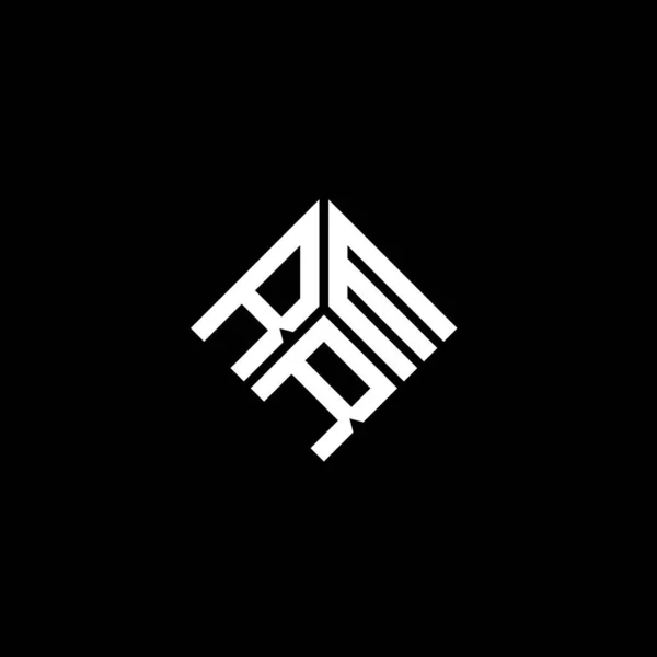 Rrm Logo Ontwerp Zwarte Achtergrond Rrm Creatieve Initialen Letter Logo — Stockvector