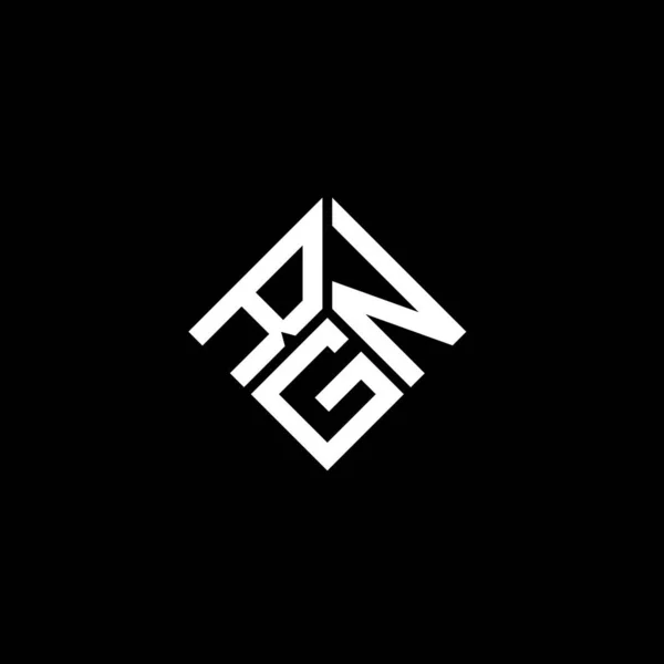 Rgn Letter Logo Design Auf Schwarzem Hintergrund Rgn Kreative Initialen — Stockvektor