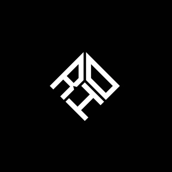 Rho Letter Logo Design Black Background Rho Creative Initials Letter — Stock Vector