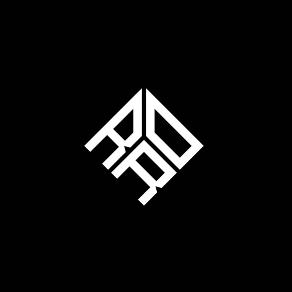 Design Logotipo Carta Rro Fundo Preto Rro Iniciais Criativas Conceito —  Vetores de Stock