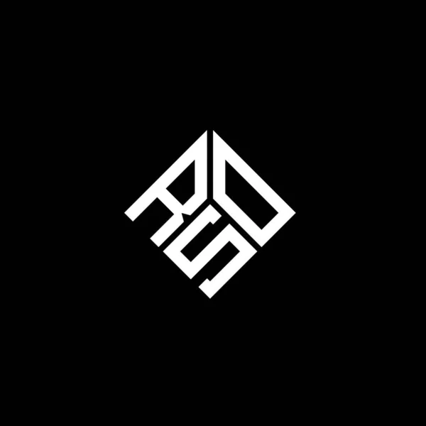 Rso Letter Logo Ontwerp Zwarte Achtergrond Rso Creatieve Initialen Letter — Stockvector