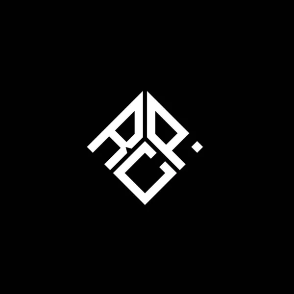 Дизайн Логотипа Rcp Чёрном Фоне Концепция Логотипа Инициалами Rcp Дизайн — стоковый вектор