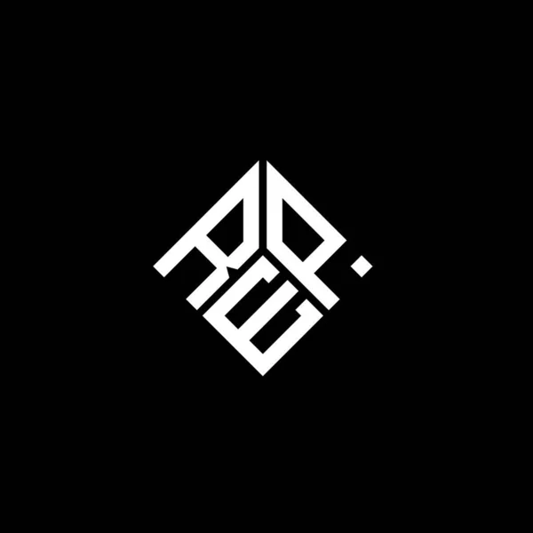 Rep Letter Logo Design Black Background Rep Creative Initials Letter — Stock Vector