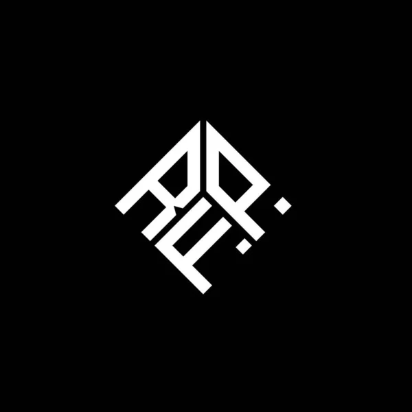 Siyah Arka Planda Rfp Harf Logosu Tasarımı Rfp Yaratıcı Harflerin — Stok Vektör