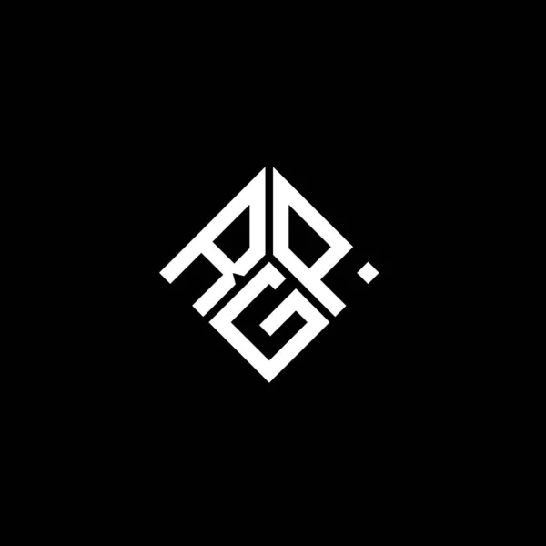 Σχεδιασμός Λογότυπου Γραμμάτων Rgp Μαύρο Φόντο Δημιουργικά Αρχικά Rgp Έννοια — Διανυσματικό Αρχείο