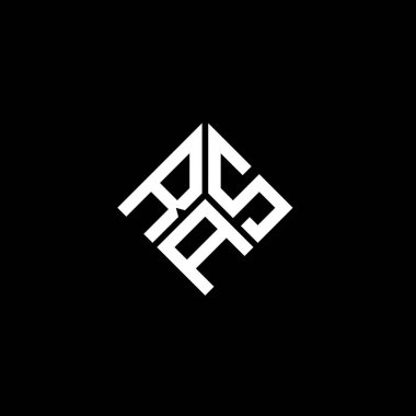 Siyah arka planda RAS harfi logo tasarımı. RAS yaratıcı harf logosu konsepti. RAS harf tasarımı.